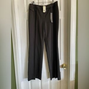 Ann Taylor NWT dark brown wide-leg boot cut dress pants gramercy fit size 10